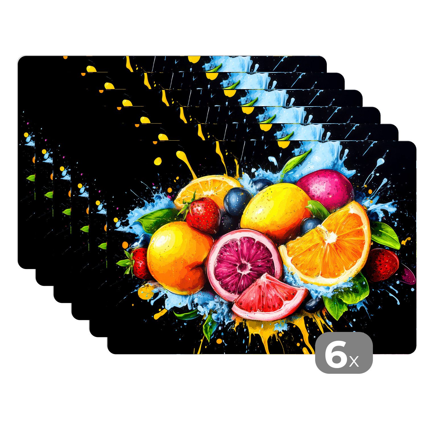 MuchoWow Platzset Obst - Graffiti - günstig online kaufen