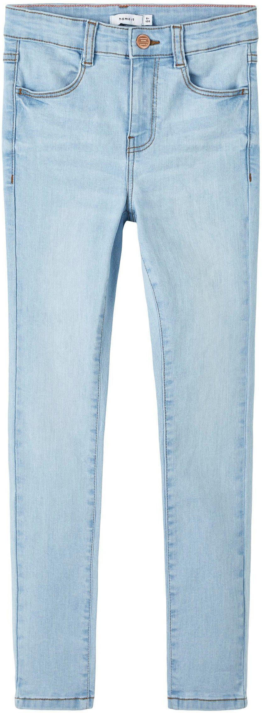 JEANS 1180-ST Denim Blue NKFPOLLY Name Light HW Skinny-fit-Jeans mit NOOS Stretch SKINNY It