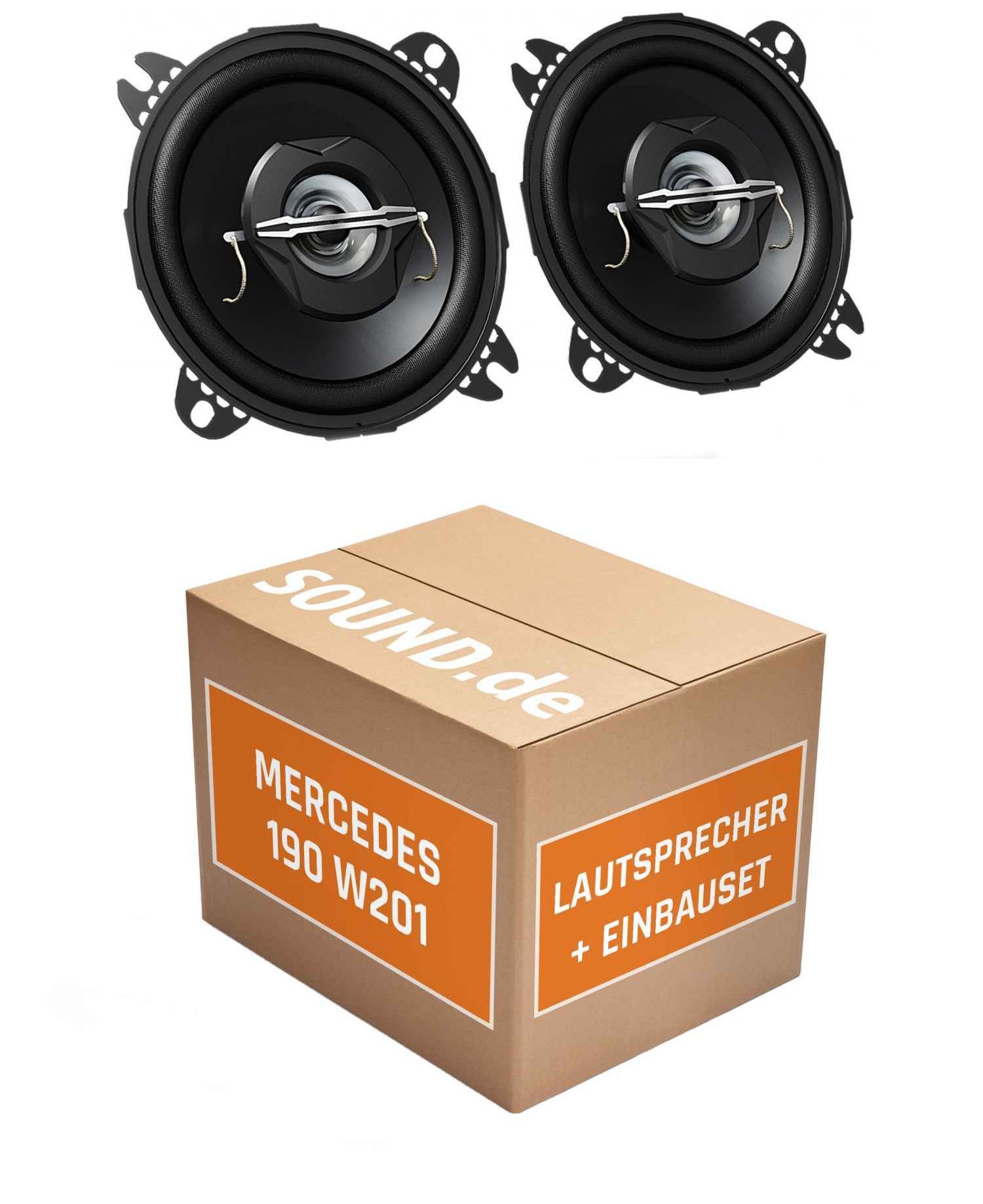 JUST SOUND best choice for caraudio Lautsprecher Boxen Einbauset JVC CS-J420 Mercedes 190 W201 Auto-Lautsprecher (21 W)