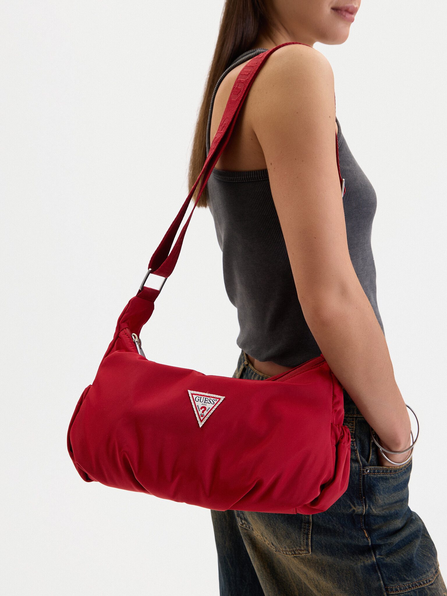 GUESS JEANS Handtasche Guess Jeans Damenhandtasche Rot GUESS JEANS-CWBEO-GUESS-XC-003-09 Rot