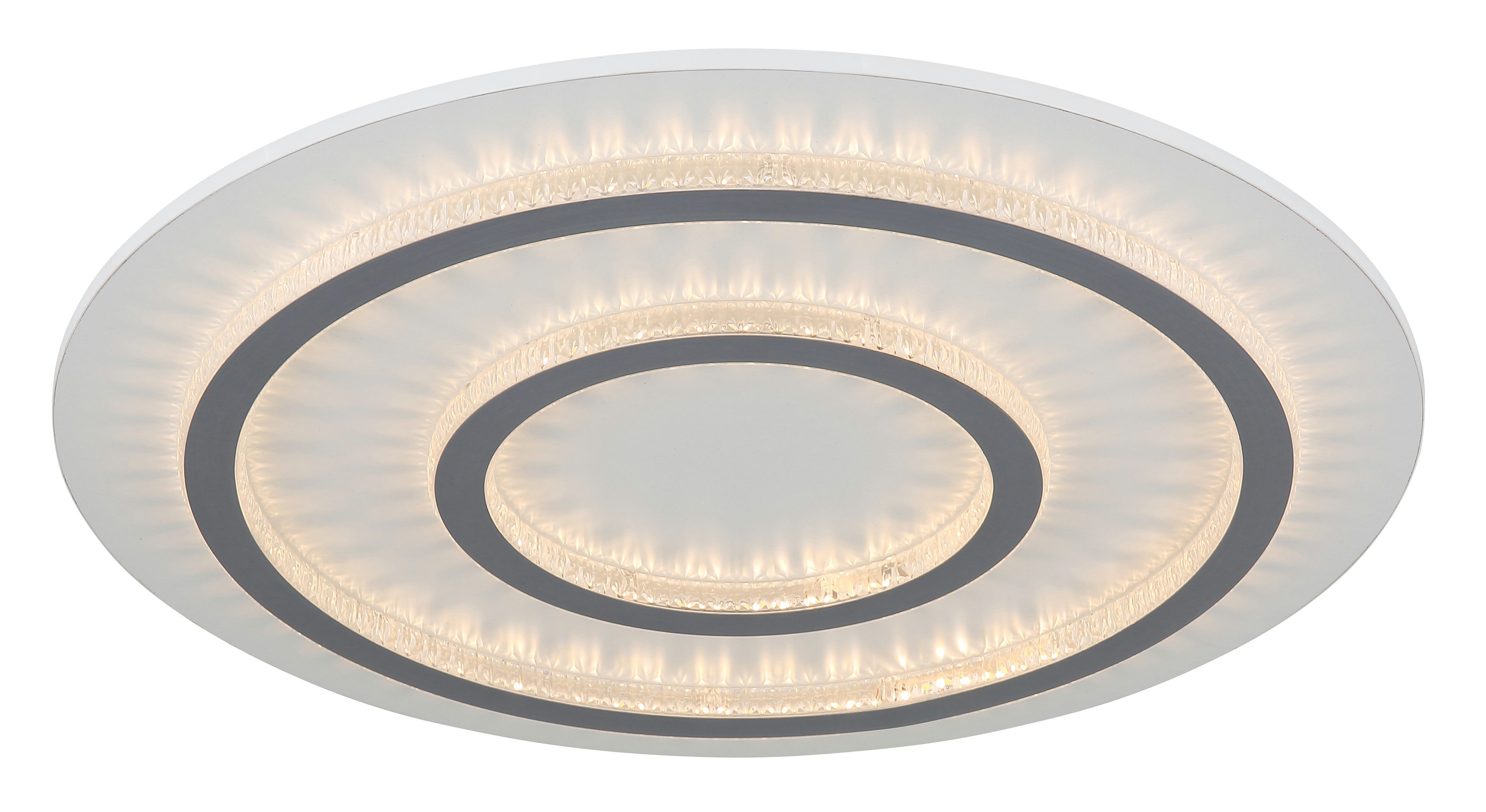 GLOBO LIGHTING Deckenleuchte JAYDEN, Dimmfunktion, Memoryfunktion, Nachtlichtfunktion, Timerfunktion, mehrere Helligkeitsstufen, LED fest integriert, warmweiß - kaltweiß, Deckenlampe Wohnzimmer-Leuchte Schlafzimmer-Leuchte Flur Küche