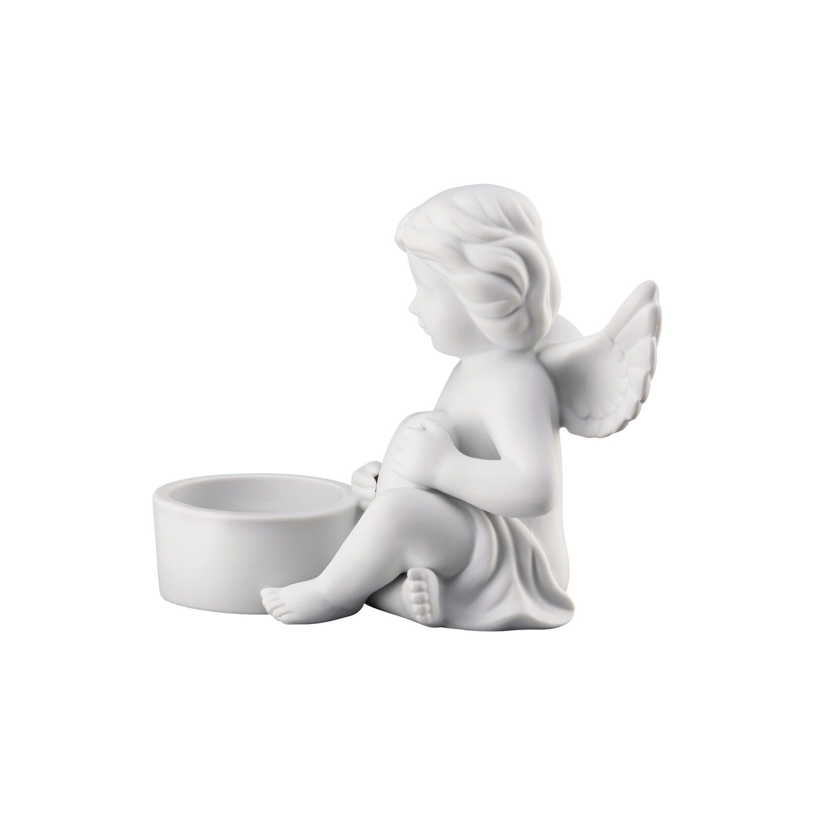 mit aus Weiß Herz, Porzellan Engel Teelichthalter Engel Rosenthal Tischlicht matt