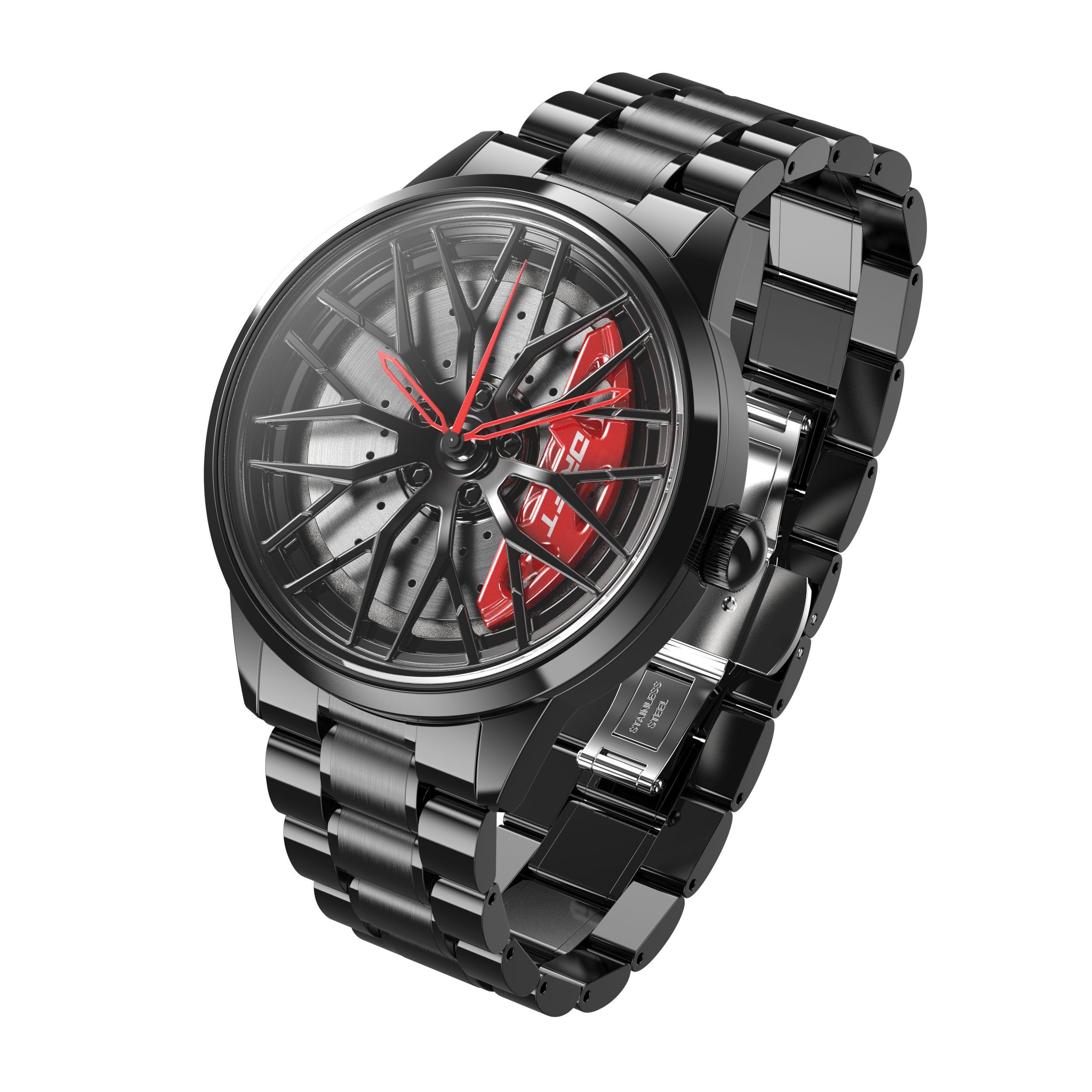 DRIFTELEMENT Quarzuhr MOTORSPORT GESCHENKSET BUNDLE, Dreidimensionales Felgendesign