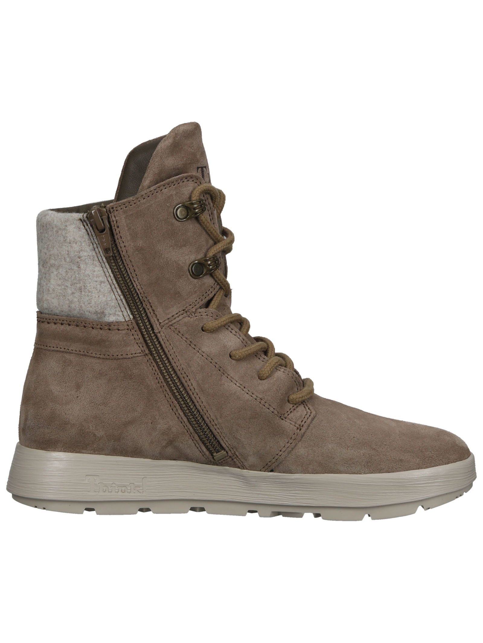 Think! Think! Stiefelette Veloursleder Schnürstiefelette