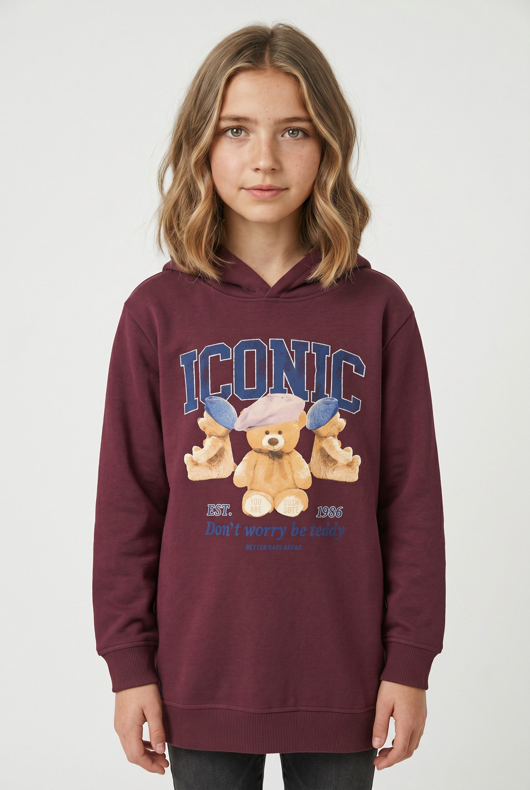Name It Hoodie NKFRYCCA LS NREG SWEAT WH BRU BOX