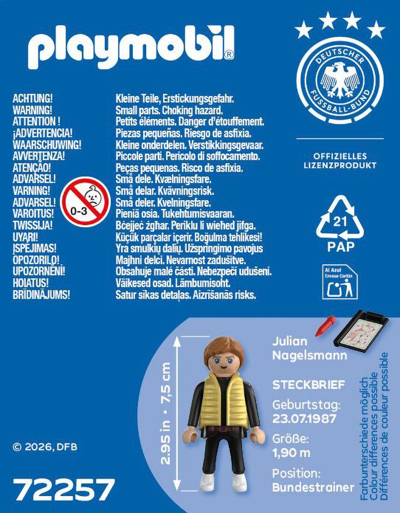 Playmobil® Julian Nagelsmann (72257), DFB Konstruktions-Spielset, Made in Europe – Bild 3 von 3