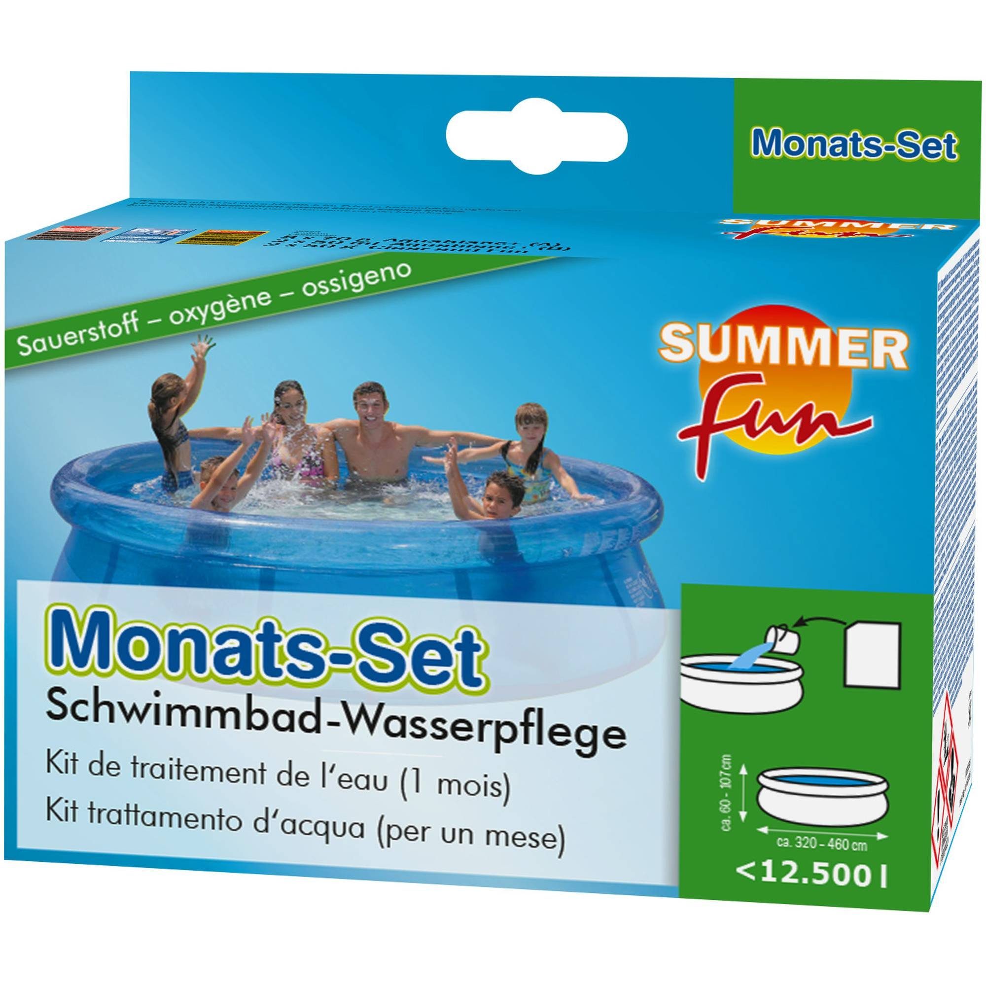 SUMMER FUN Poolpflege Monats-Set Sauerstoff - Schwimmbad-Wasserpflege -