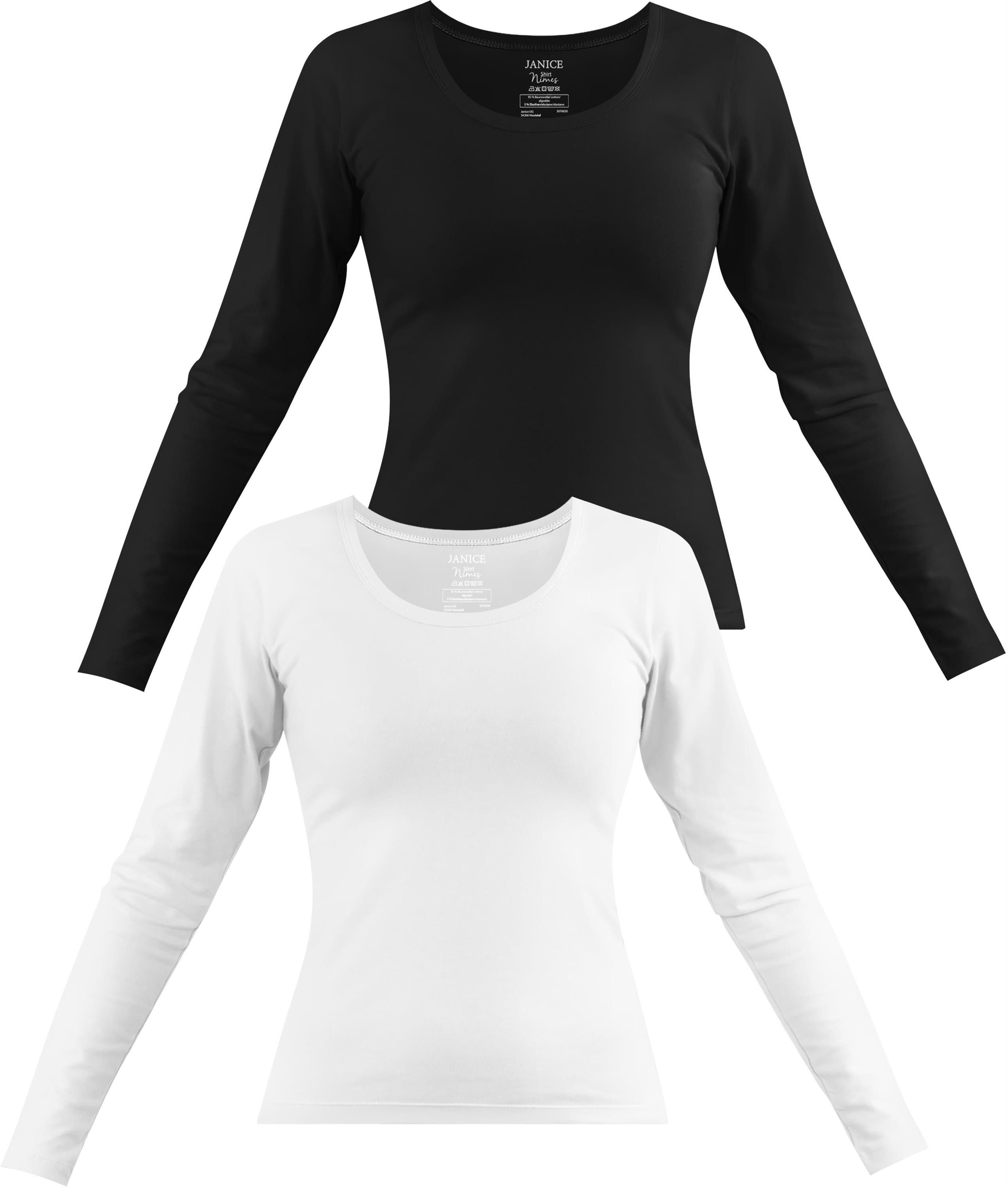 Janice Langarmshirt 2 x Damen Langarmshirt günstig online kaufen