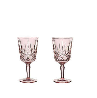 Nachtmann Weinglas Nachtmann Noblesse Colors Cocktail/Weinglas Rosè 2er Set, Glas