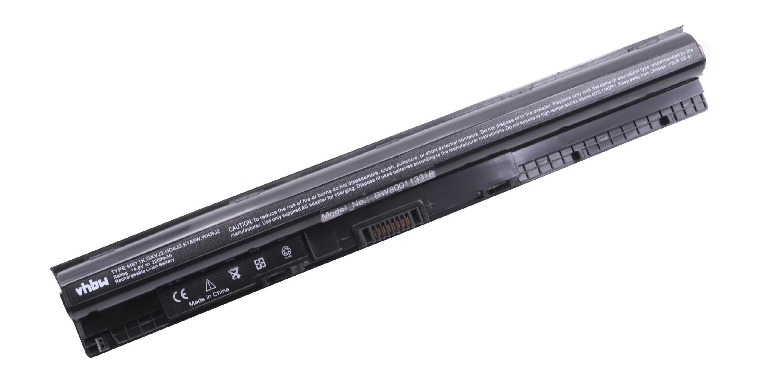 vhbw passend für 15-5555, 17-5755, / 17-5758, Notebook 15-5559, Dell Inspiron 15-5758, 5558, 17 (2200mAh, Netbook 15 2200 14,8V, 15-5558 mAh 5000, Li-Ion) Laptop-Akku