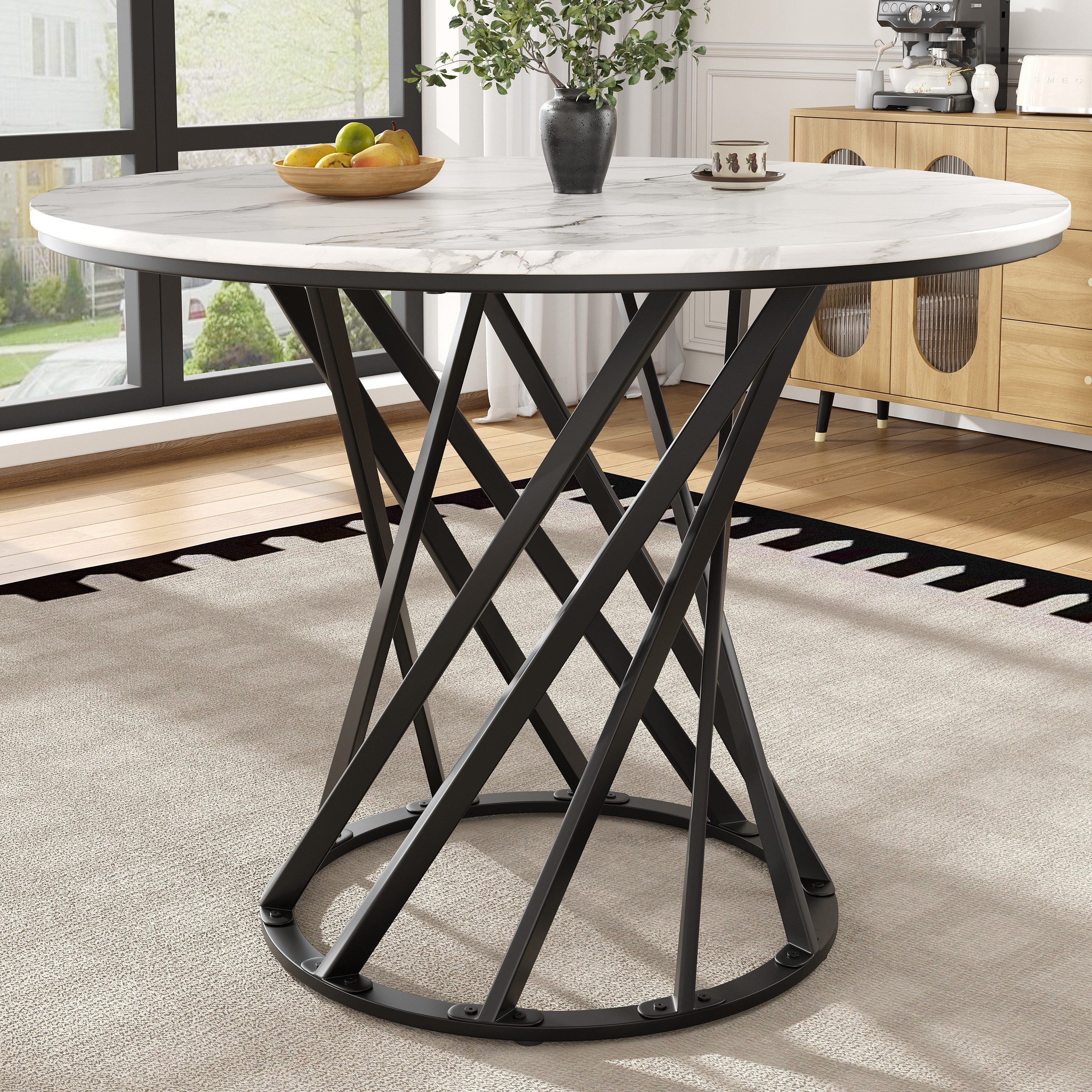 MODFU Essgruppe Stylisches Esstisch,Esszimmerstühle,Esstisch-Set, (80×80×76 günstig online kaufen