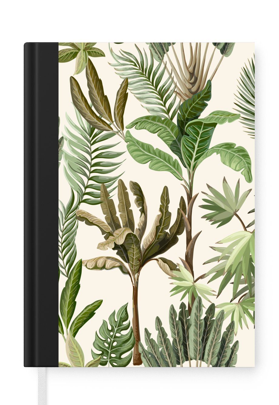 MuchoWow Notizbuch Dschungel - Palme - Bananenstaude - Kinder - Natur - Pflanzen, Journal, Merkzettel, Tagebuch, Notizheft, A5, 98 Seiten, Haushaltsbuch