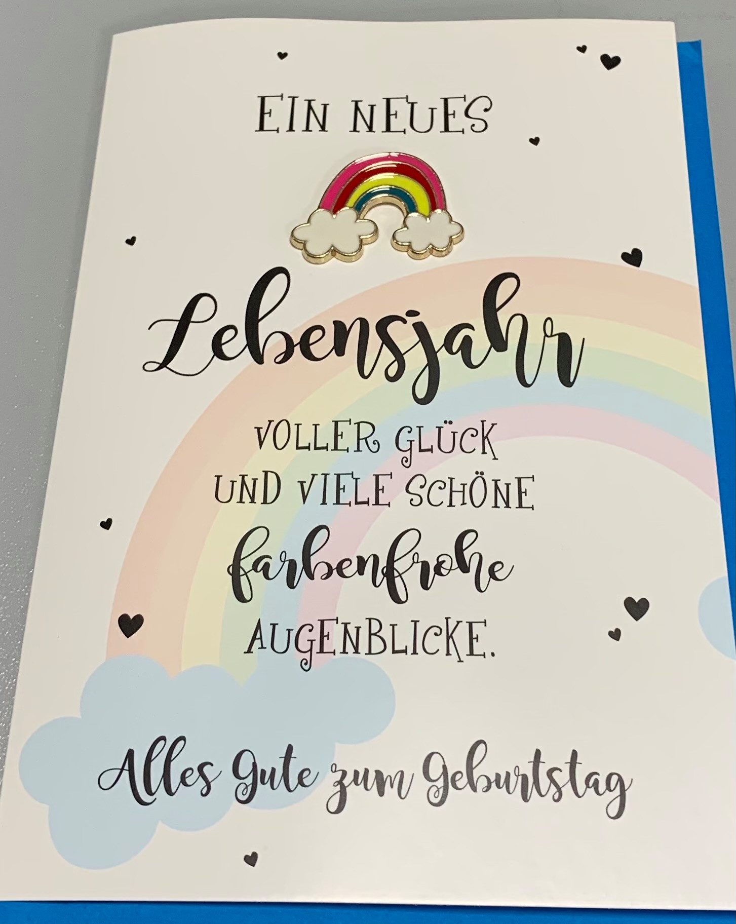 Grußkarten Geburtstag - Lucky Pins - Karte mit Umschlag - Ein neues Lebensjahr vo