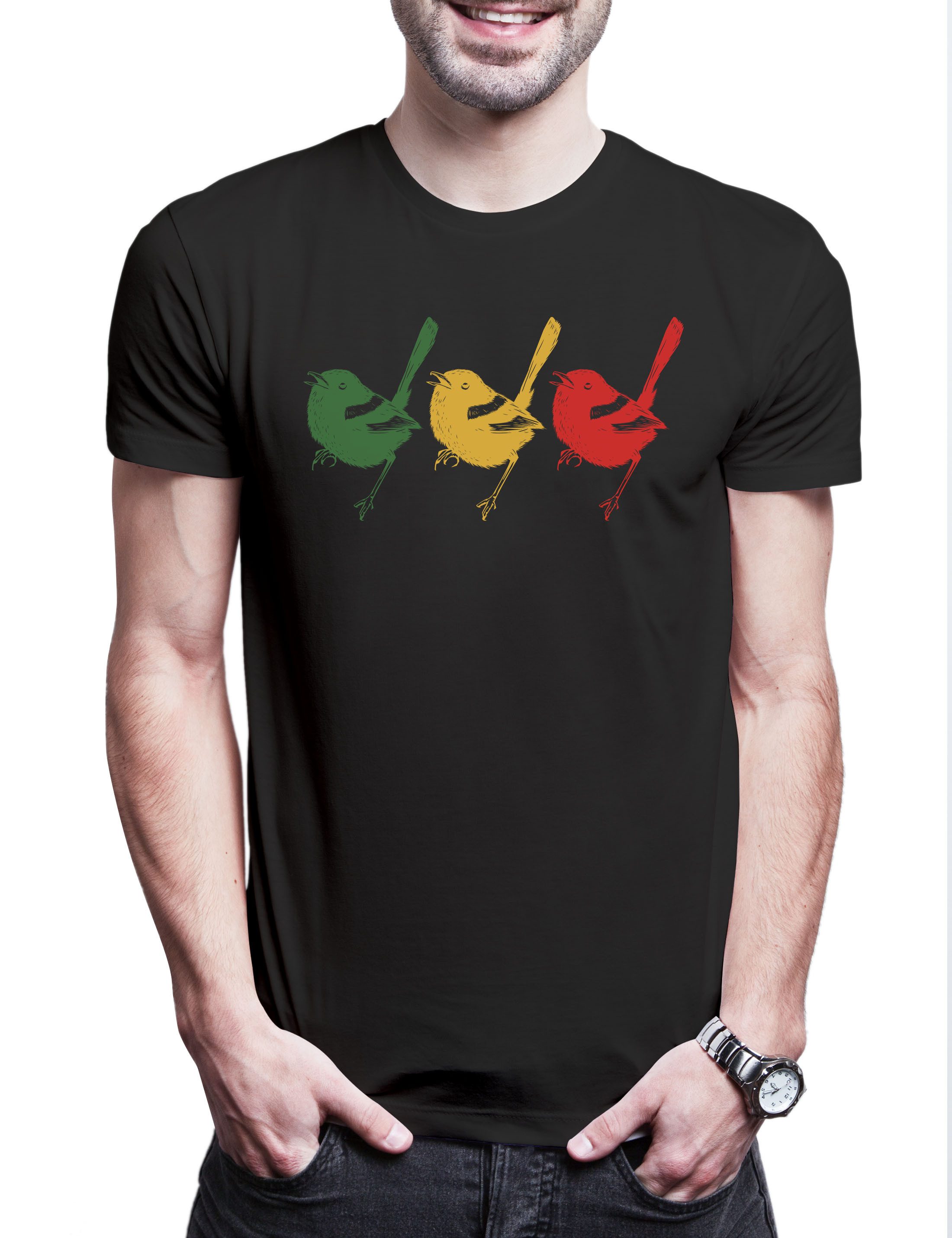 Print-Shirt Reggae Birds Herren T-Shirt Reggaefari Jah Irie Zion Reggae