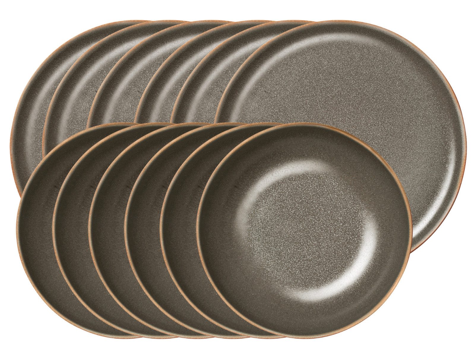 ASA SELECTION Tafelservice Saisons Tafelset beluga 12tlg, Steinzeug, Geschirr