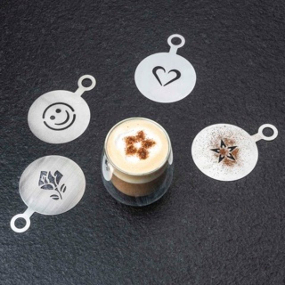 Haushalt International Motivschablone Kaffee-Schablone 4er Set günstig online kaufen