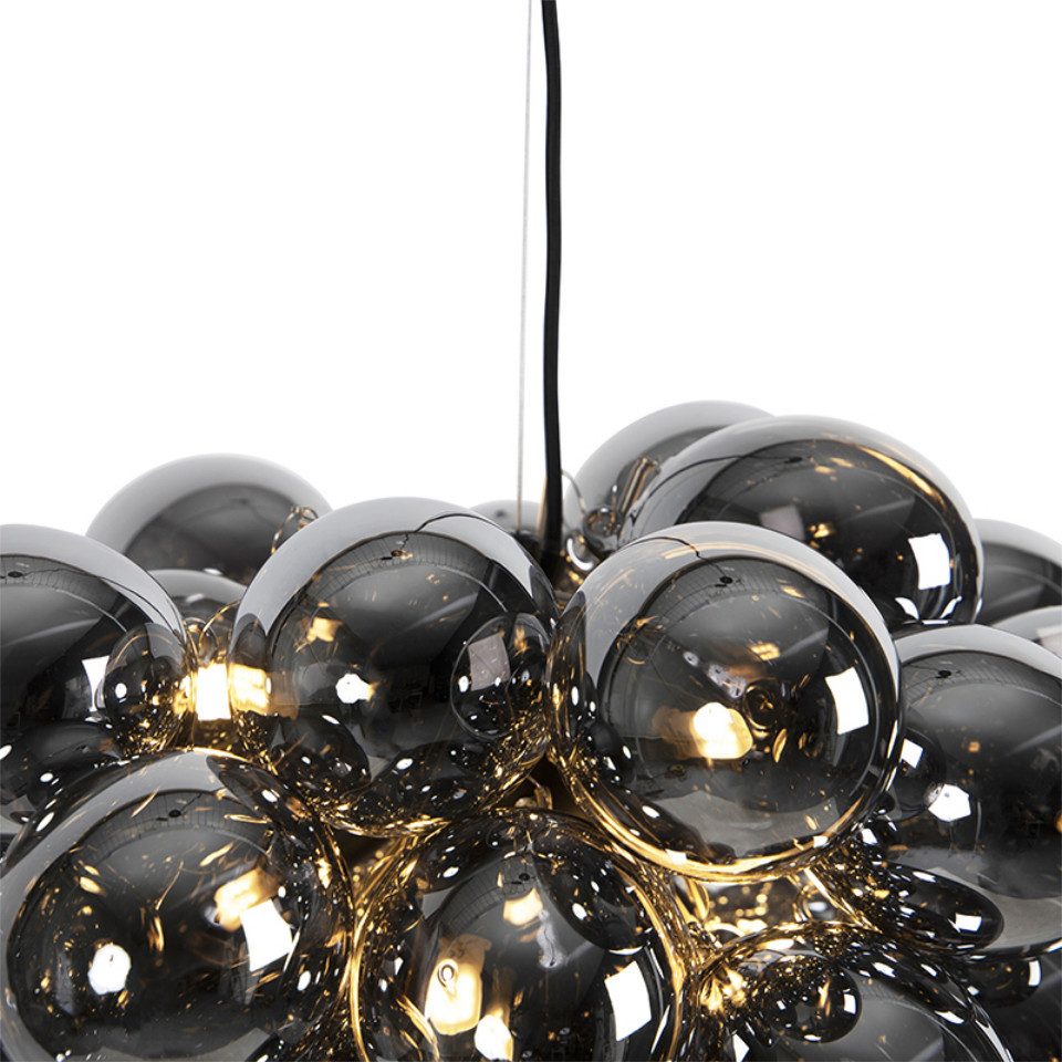 Qazqa Pendelleuchte Uvas, ohne Leuchtmittel, Warmweiß, QAZQA Hängeleuchte, g9, Schwarz, Glas, Design