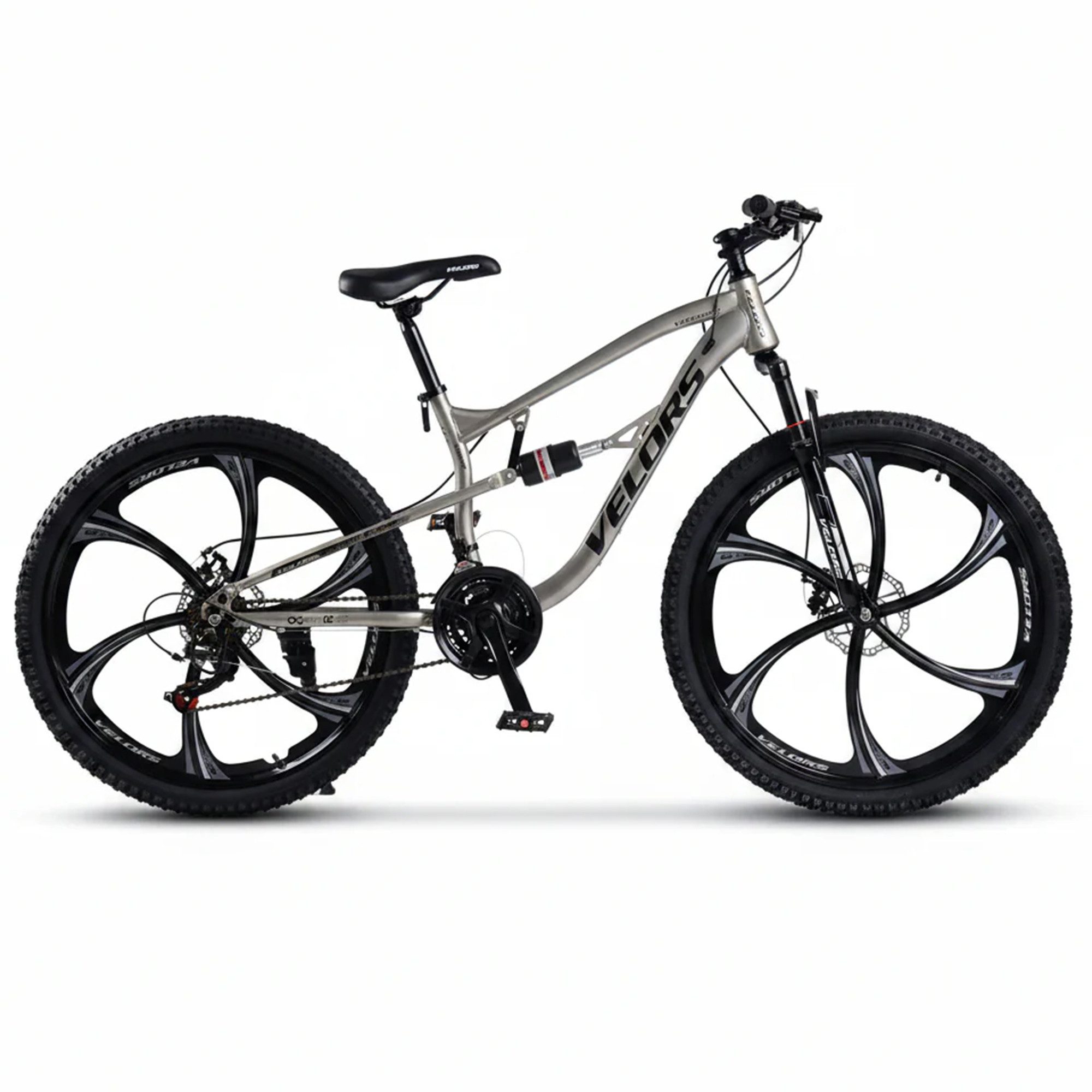 Velors Mountainbike 26 Zoll Fahrrad für Herren Damen, 21 Gang Shimano Tourney Schaltwerk, Kettenschaltung, (Magnesiumfelgen mit 3 Speichen), Kettenschaltung Jugendfahrrad MTB Fully Fahrrad