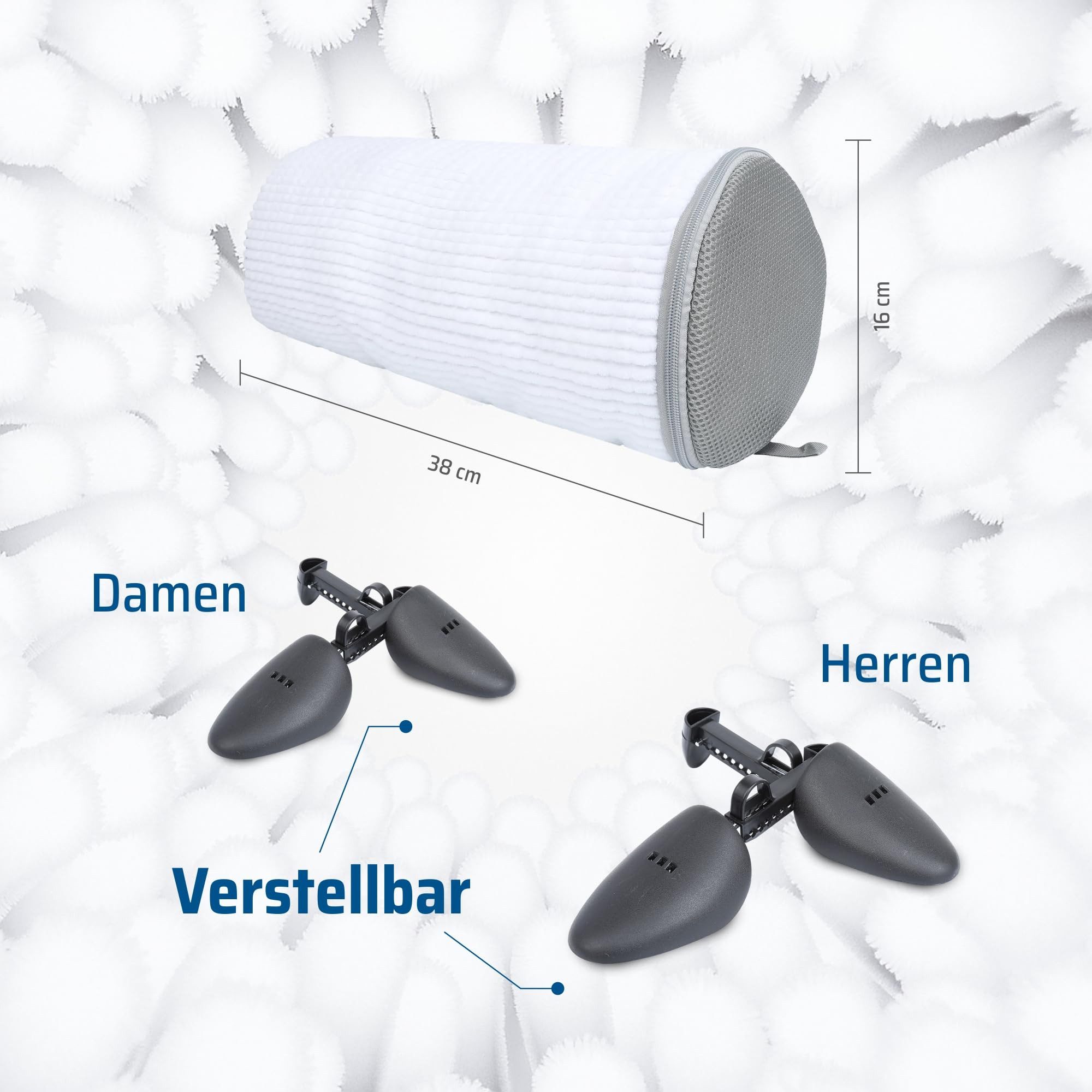 Cozyvibe Wäschenetz [ Test SEHR GUT *] Schuhwaschbeutel und Schuhspanner für Waschmaschine,(2in1 Set, 2-St., Geschenke für Frauen & Männer), Schuhe Waschbeutel Wäschesack Wäschenetz Schuhbeutel für Damen Herren