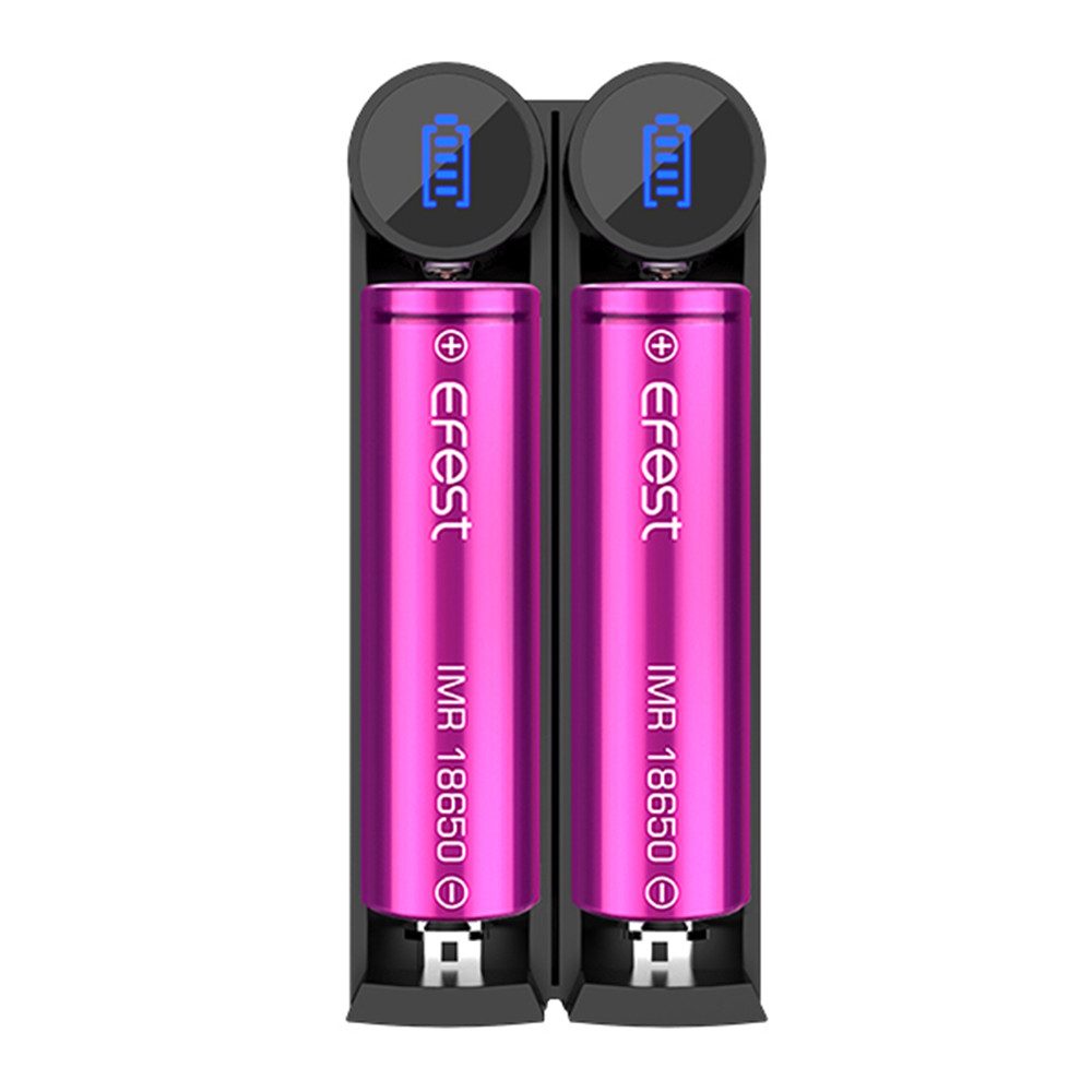 EFEST SLIM Batterie-Ladegerät (Kompaktlader für 1, 2 oder 4 Akkus, USB-betrieben)