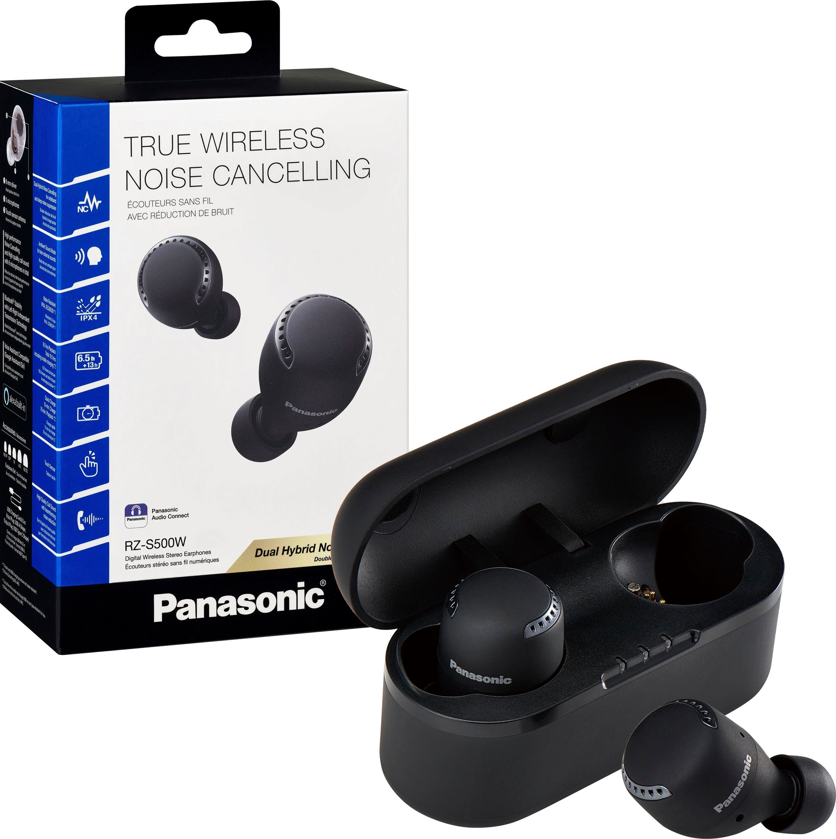 RZ-S500WE schwarz Sprachsteuerung, Wireless, In-Ear-Kopfhörer (Noise-Cancelling, wireless True Bluetooth) Panasonic