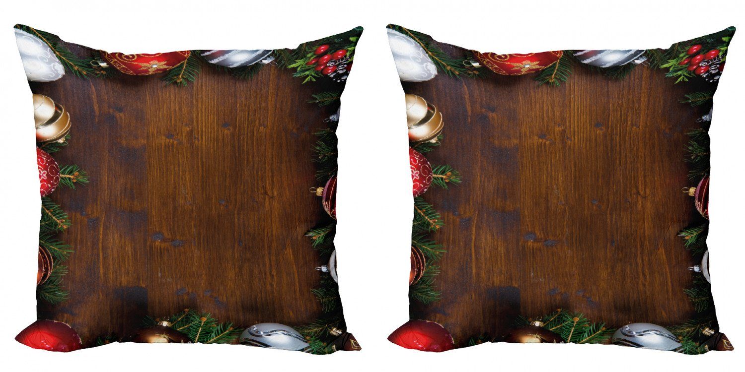 Rustikales Abakuhaus Flitter (2 Stück), Doppelseitiger Digitaldruck, Weihnachten Kissenbezüge Haus Modern Accent