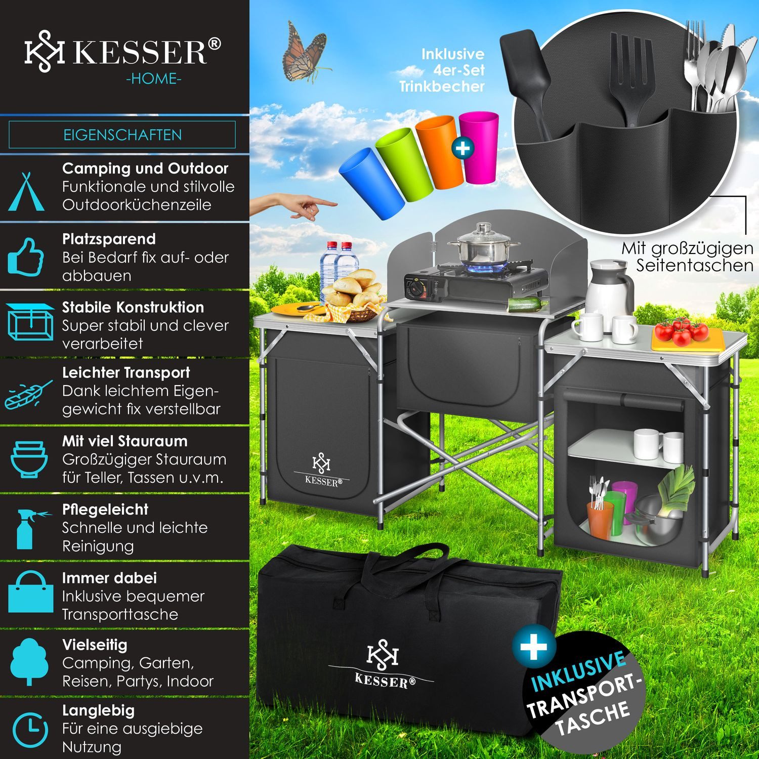 KESSER Campingschrank Campingschrank, Campingküche mit Aluminiumgestell günstig online kaufen