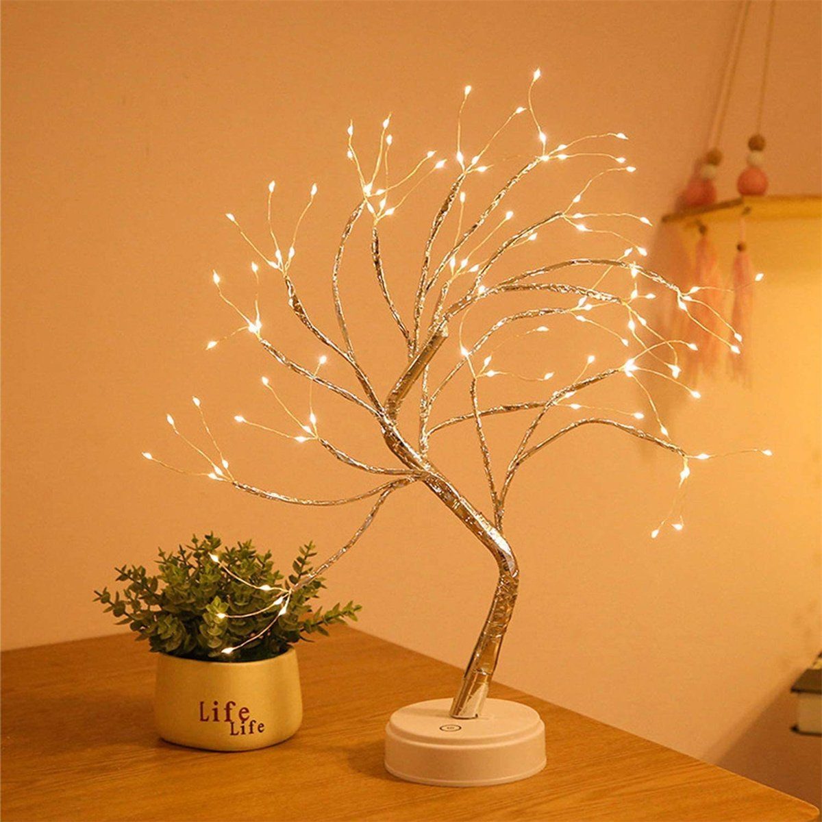 LED Baumform Eisen, Dekofigur Die Partydekorationen aus Sterne Silberzweig in Eisenbaum, LED-Baumlichter,