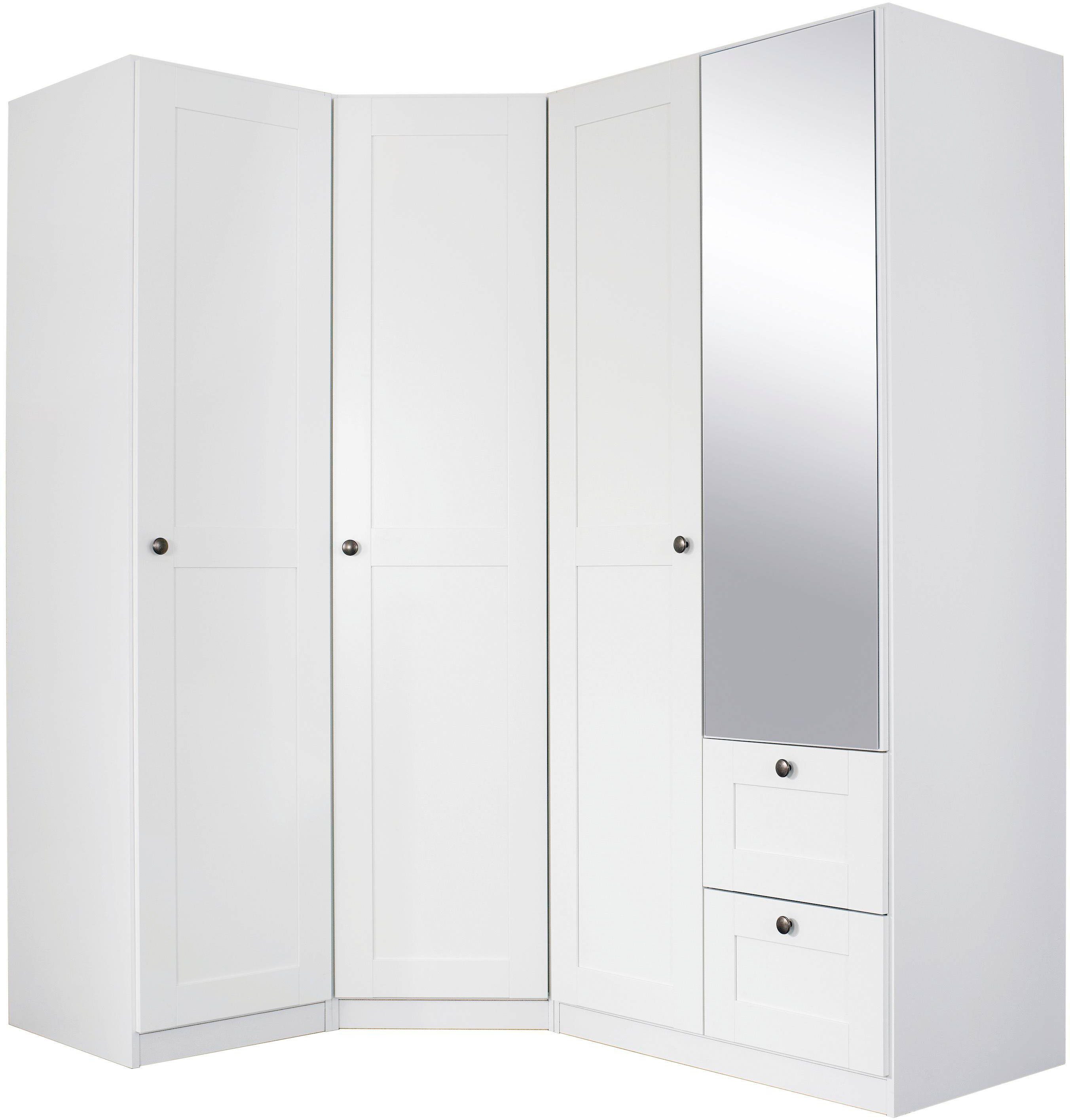 Schrank-Set rauch (3-St), Eckschrank, und Schubkästen Spiegel 2-trg. und Schrank Skagen, 1- mit