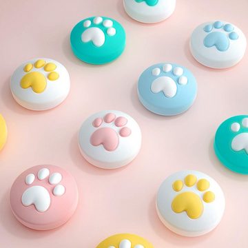 HYTIREBY Nintendo-Schutzhülle Cute Cat Paw Thumb Grip Caps für Nintendo Switch/OLED/Lite