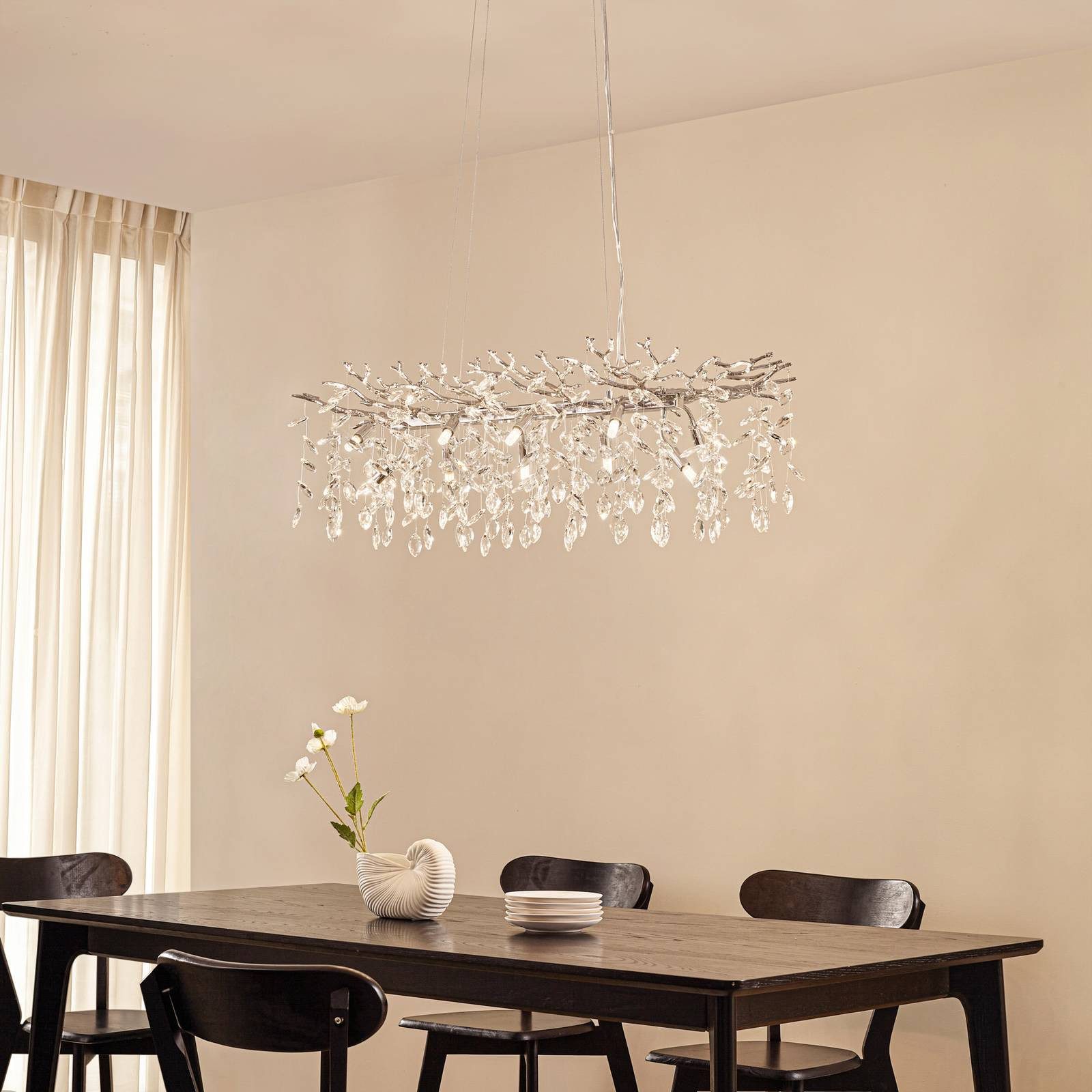 Lucande Hängeleuchte Bellora, Chrom IP20, 1 x 8 W LED