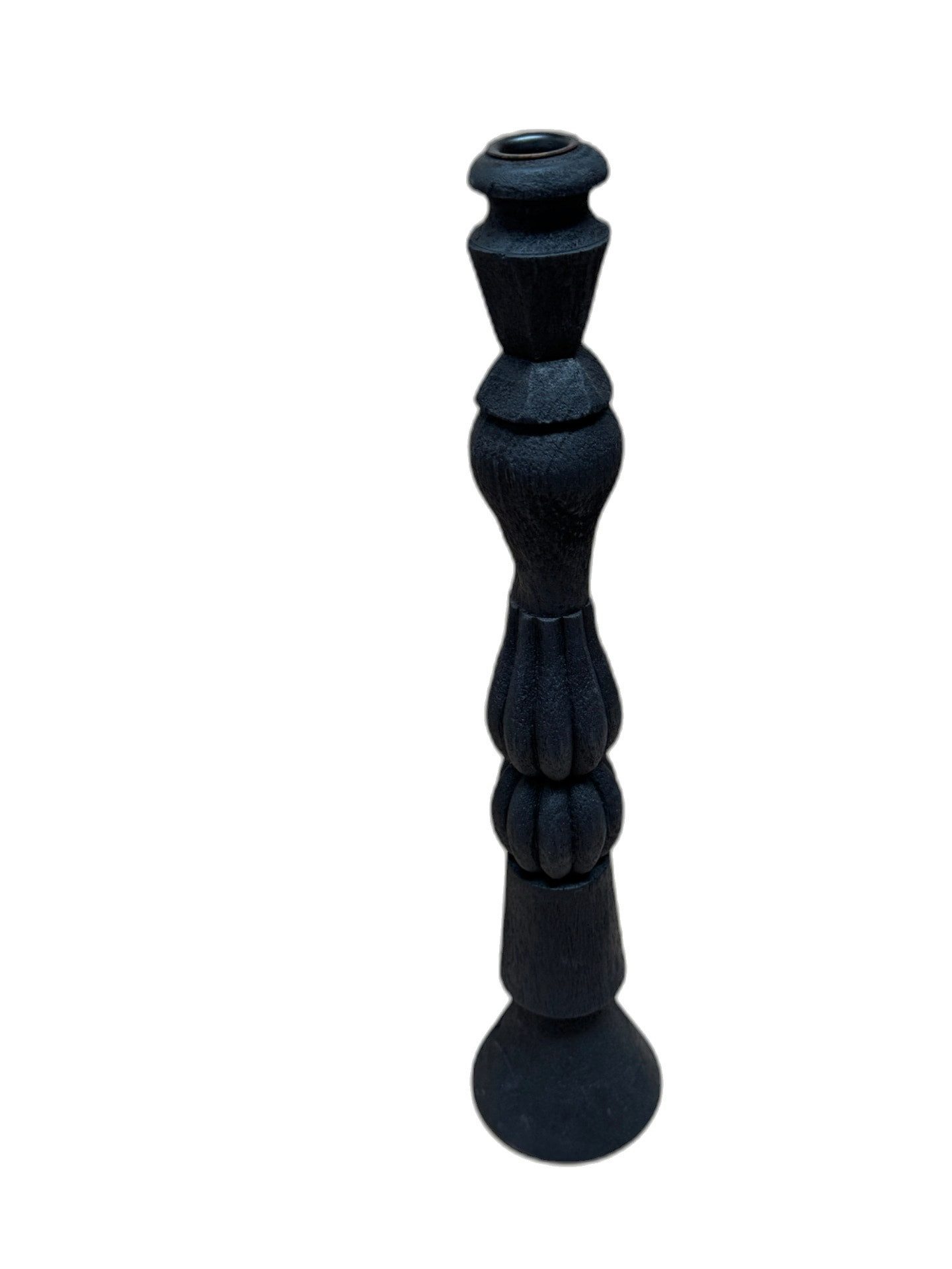 Light & Living Kerzenständer Kerzenständer 'Adana' aus Holz, Schwarz, 35 cm, aus massivem Holz, matte schwarze Lackierung