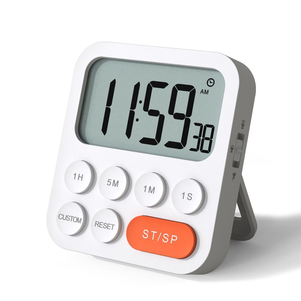Haiaveng Kurzzeitmesser Digitaler Küchentimer, Stoppuhr mit Uhr