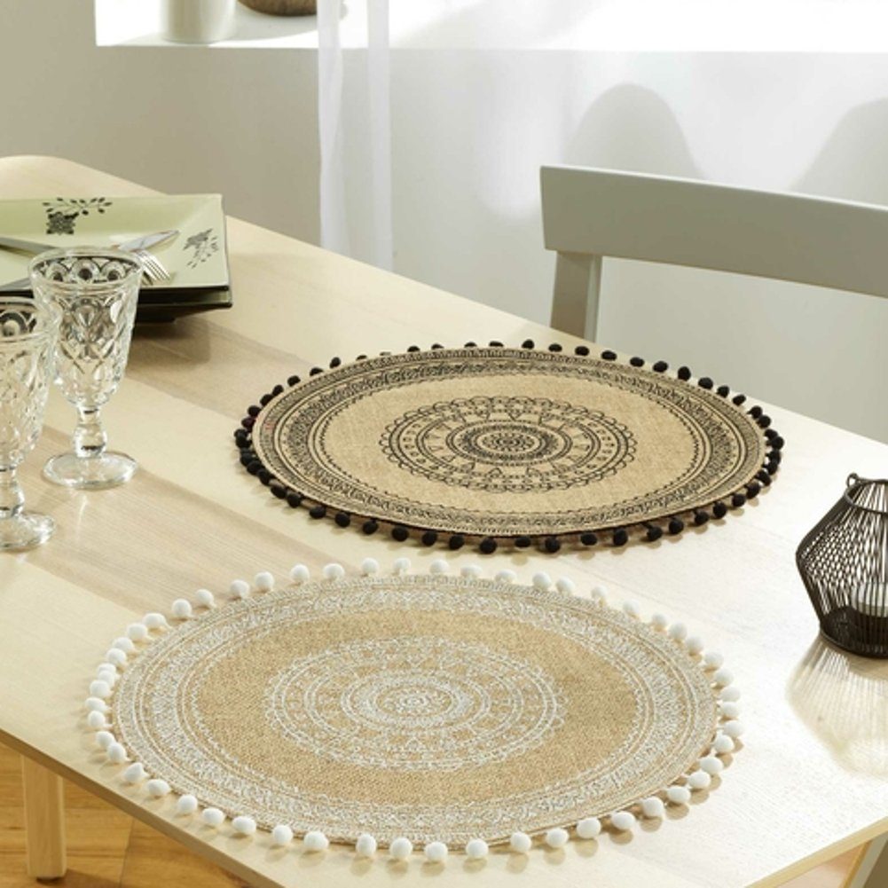Macosa Home Platzset Boho Stil rund günstig online kaufen
