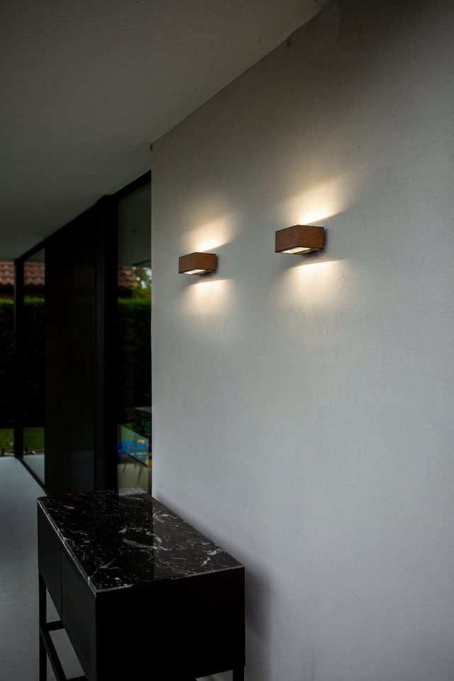 in Mehrfachanwendungen LED integriert, GEMINI, für fest Ideal Außen-Wandleuchte LUTEC LED