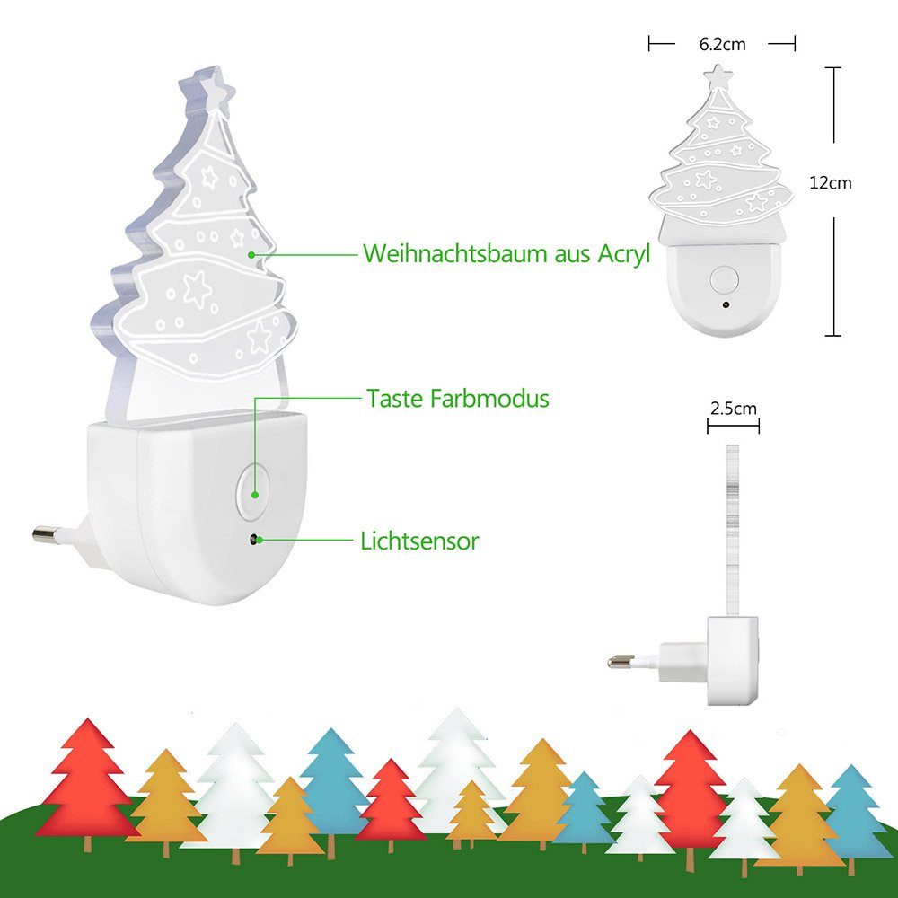 MUPOO LED Steckdosenleuchte LED-Nachtlicht Plug-in RGB günstig online kaufen