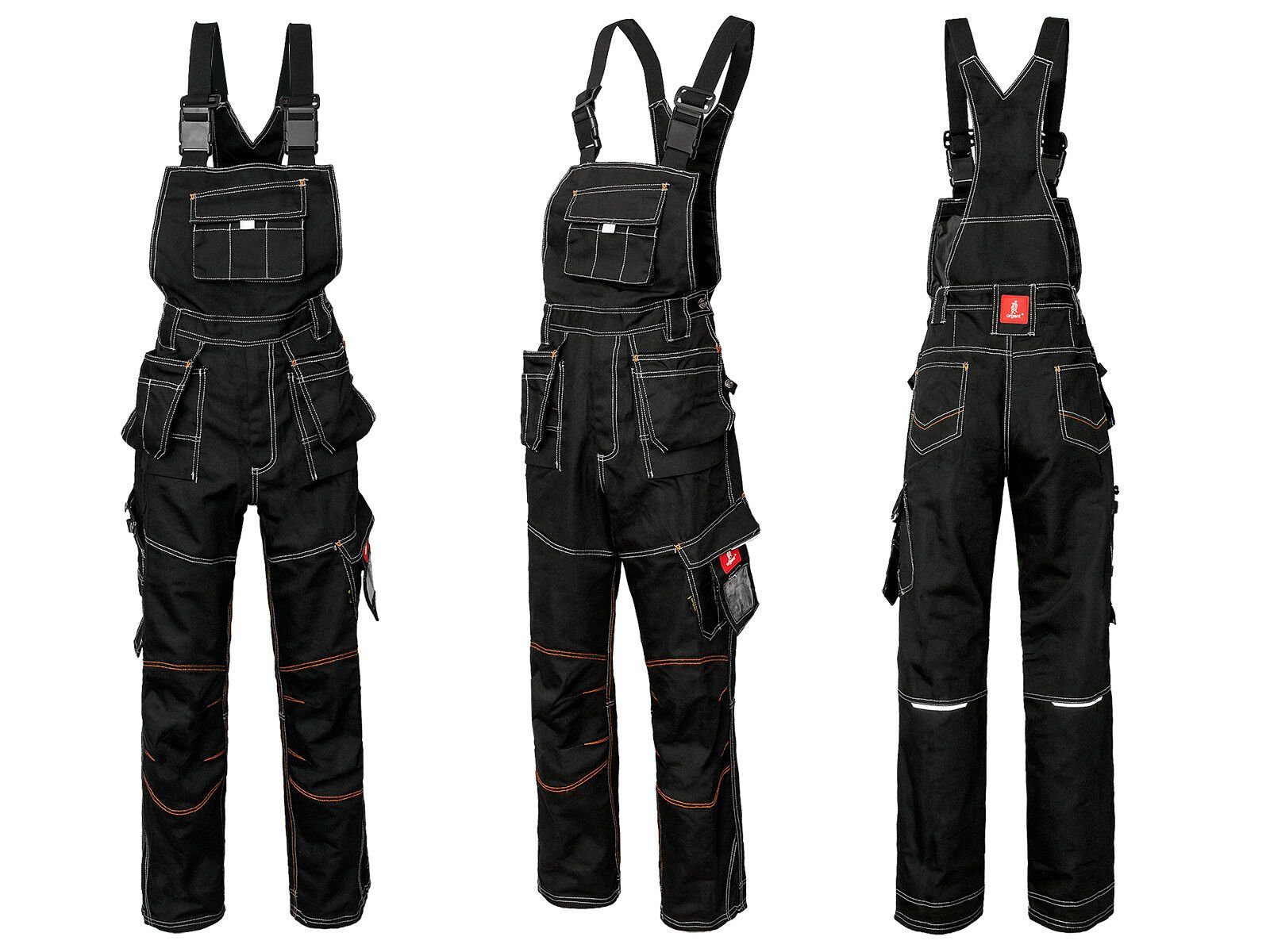 Arbeitslatzhose Arbeitslatzhose Sicherheitshose Schutzhose Workwear schwarz URGB
