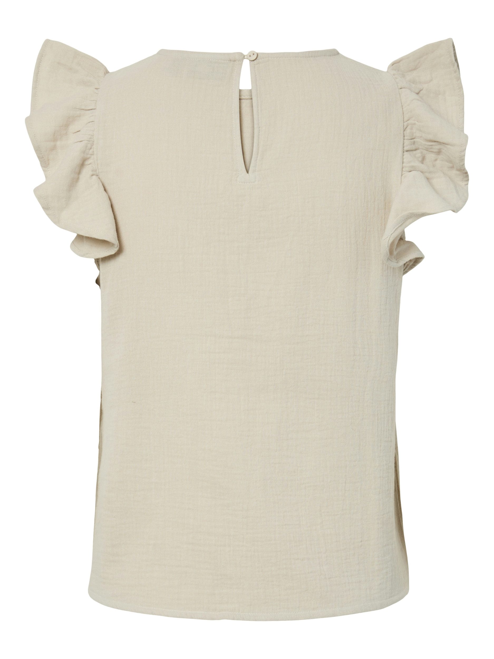 pieces Kurzarmshirt PCSASTINA SL O-NECK TOP WVN MSA BC
