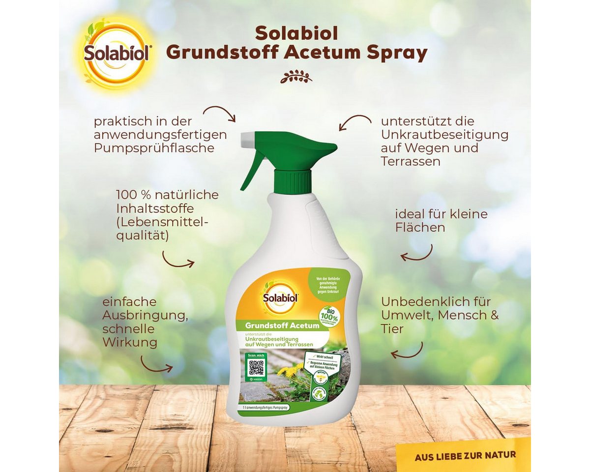 Thumbnail - SBM Unkrautbekämpfungsmittel Solabiol Grundstoff Acetum Spray AF 1 Liter Sprühflasche
