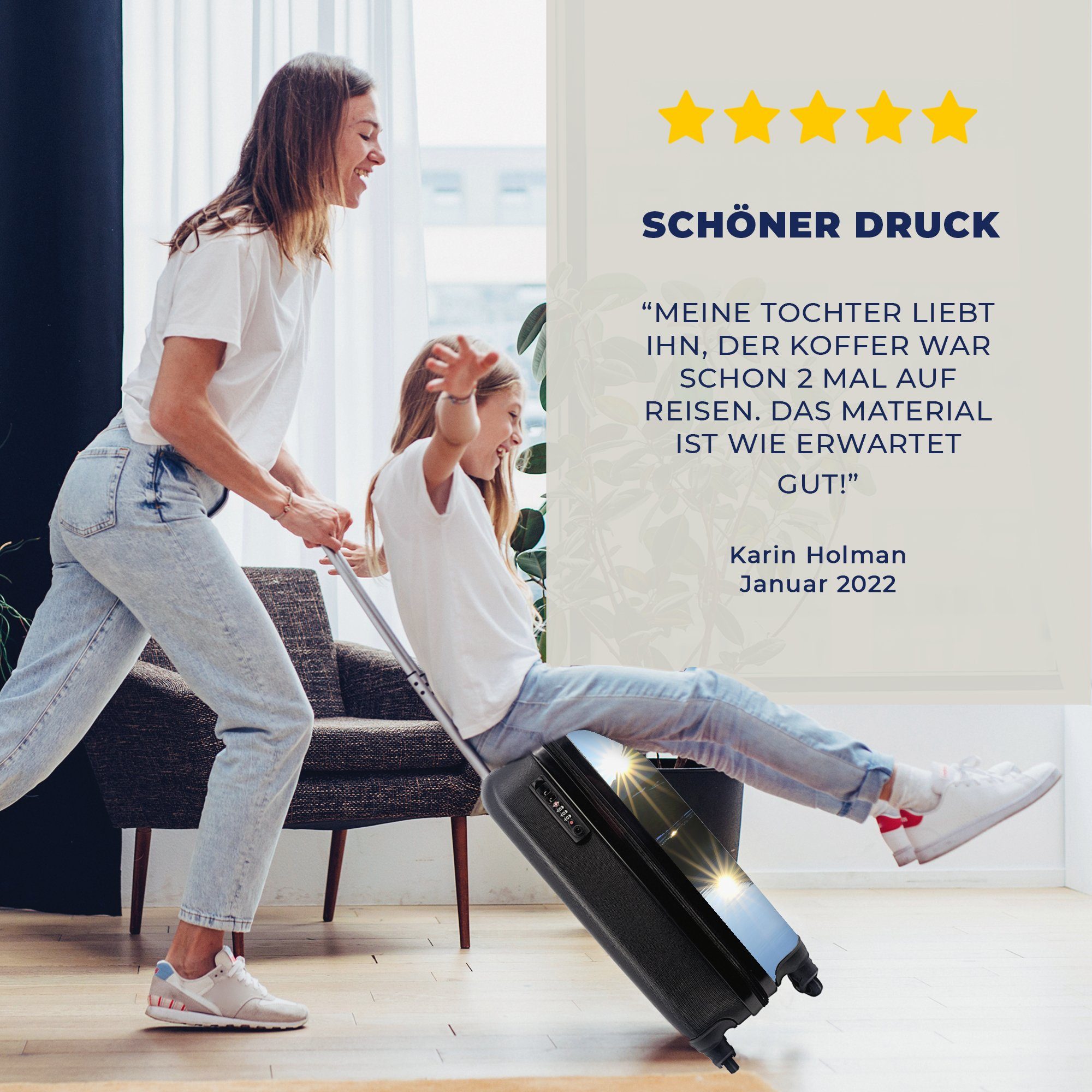 4 Berg Reisetasche - für Handgepäckkoffer Ferien, Rollen, Wasser Reisekoffer - - MuchoWow mit Trolley, Alpen Schnee, rollen, Handgepäck