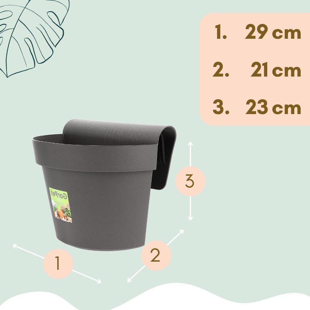 GarPet Balkonkasten 4er Set Geländertopf Balkon Wasserspeicher Blumen Topf günstig online kaufen