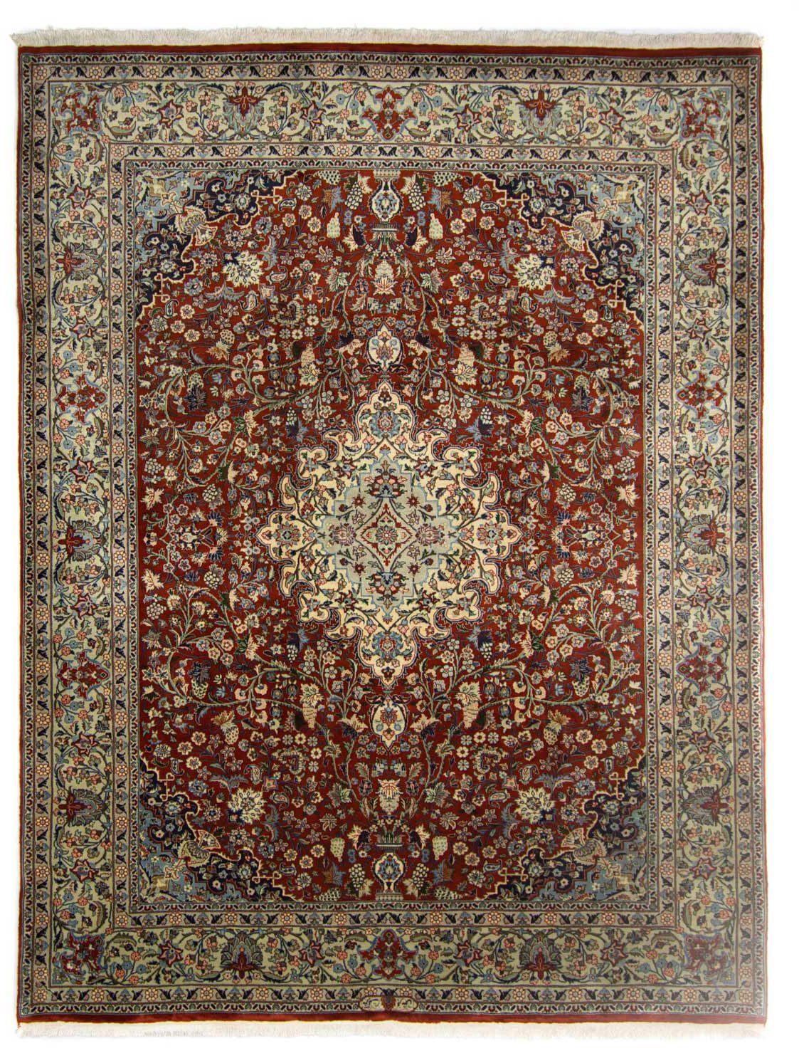 Wollteppich Golpayegan Medaillon Rosso scuro 330 x 259 cm, morgenland, rechteckig, Höhe: 10 mm, Unikat mit Zertifikat