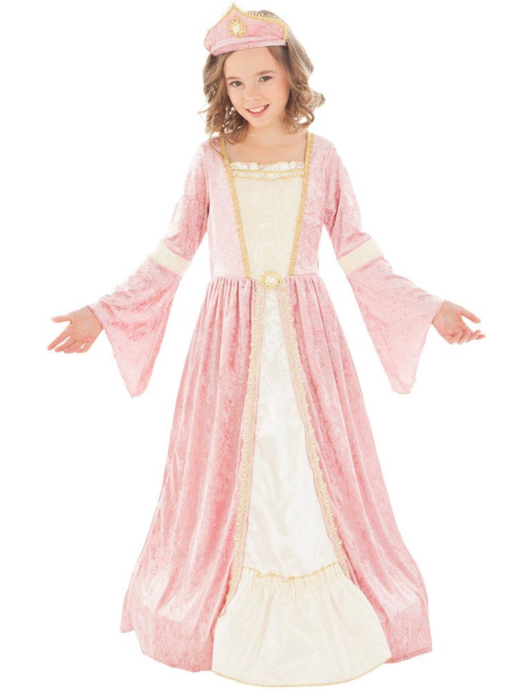 Prinzessin-Kostüm Prinzessin Amira Kostüm für Mädchen - Rosa - Kleid mit Krone für echte Königinnen Karneval Kindergeburtstag