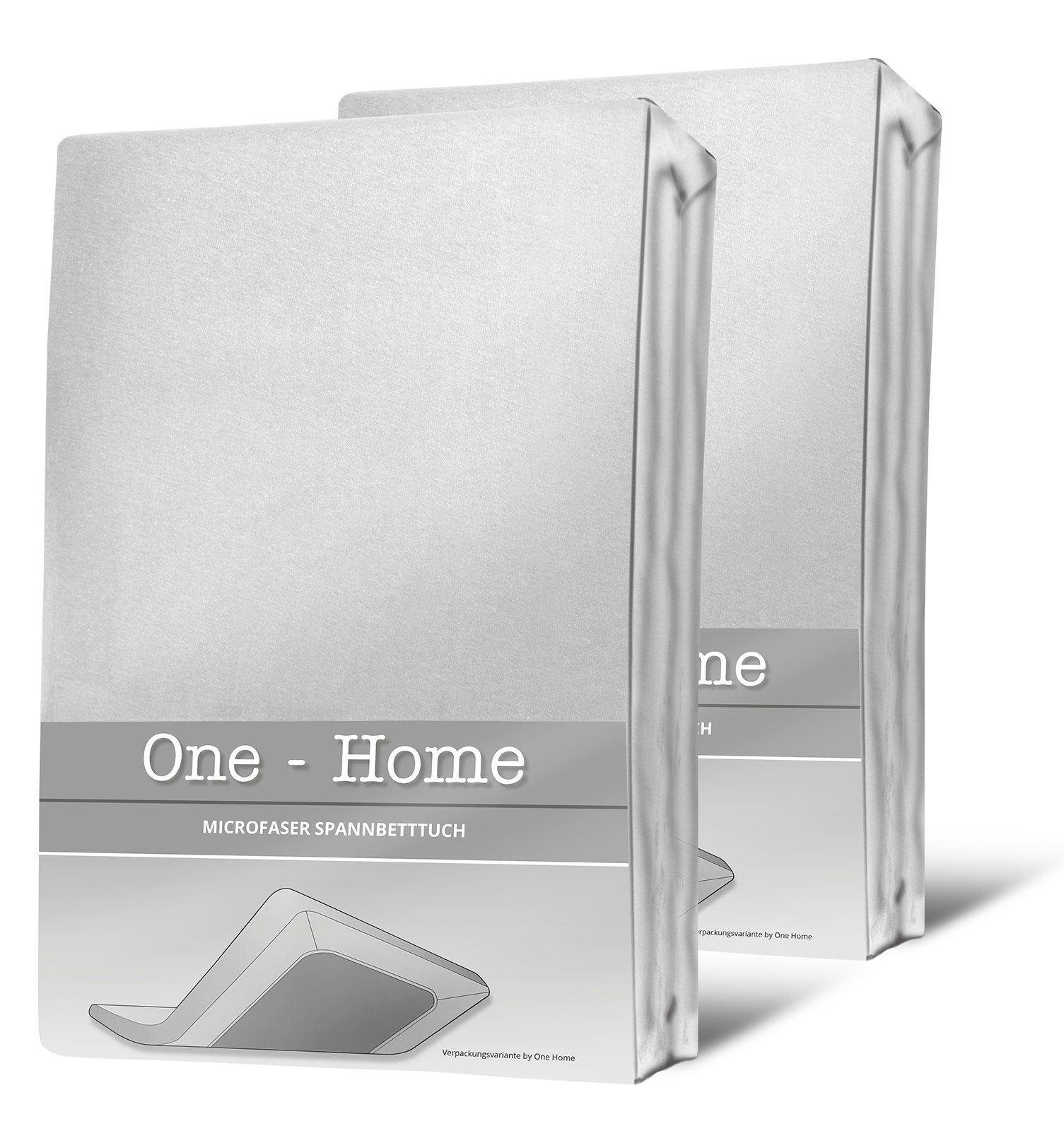 One Home Spannbettlaken, Microfaser, Gummizug: rundum, (2 Stück), Double Pa günstig online kaufen