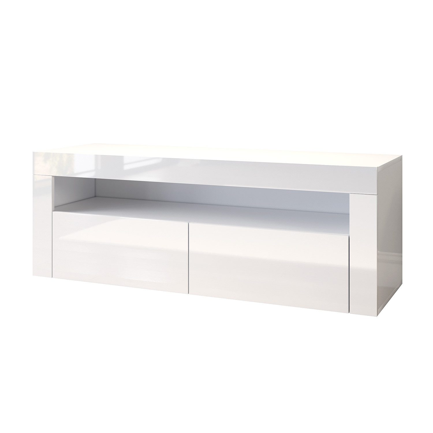 SONNI Lowboard TV Lowboard weiss Hochglanz günstig online kaufen