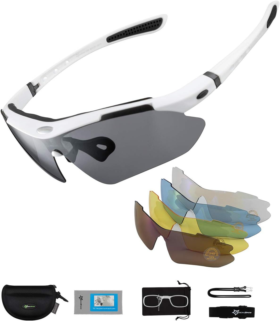 ROCKBROS Fahrradbrille Fahrradbrille mit 5 Wechselgläsern
