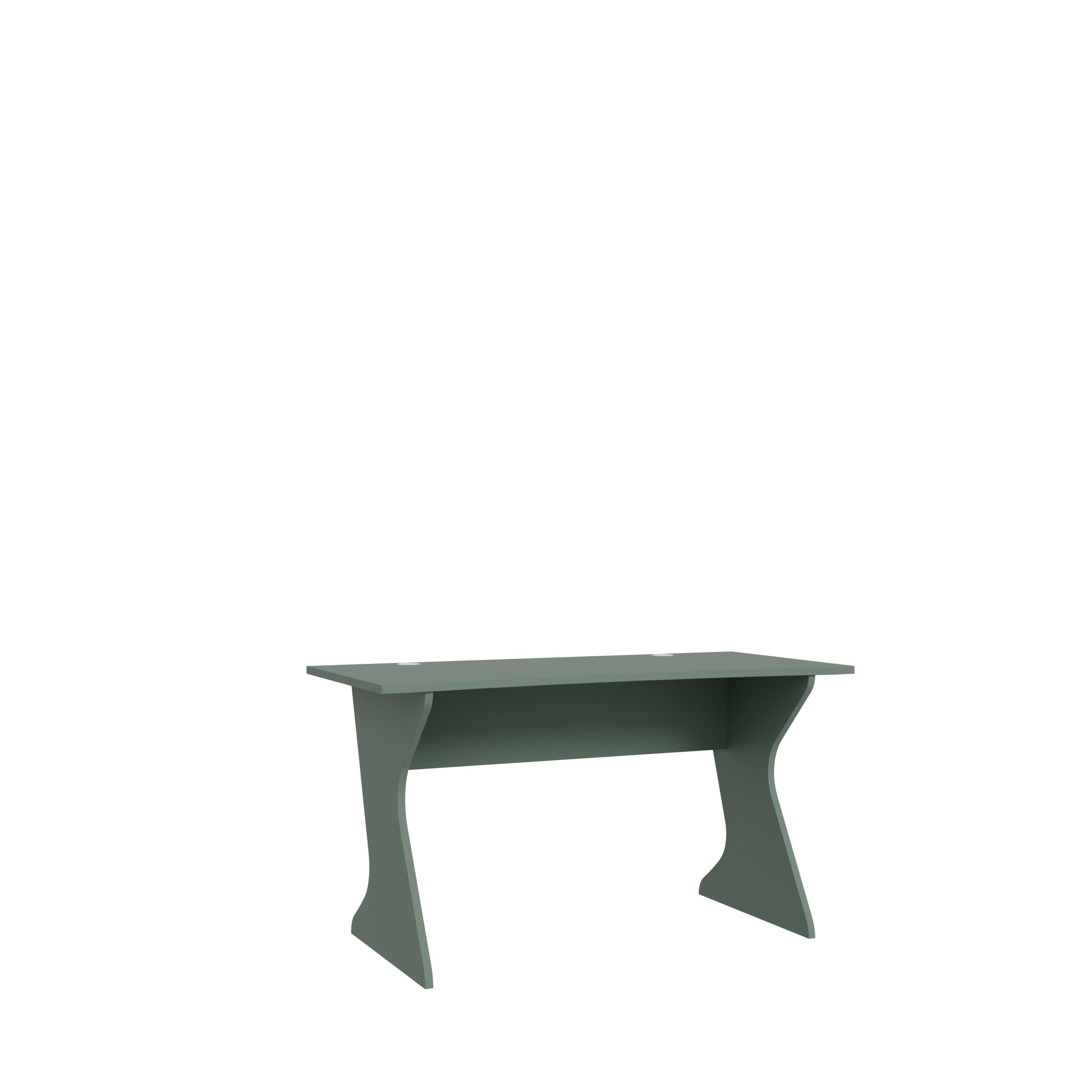 FORTE Schreibtisch in Salbei (grün) - 140x76,2x65cm (BxHxT)