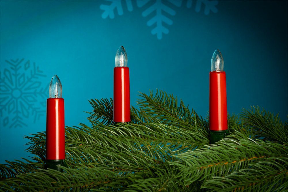 NARVA Lichterkette 20er Riffel-Lichterkette rot innen
