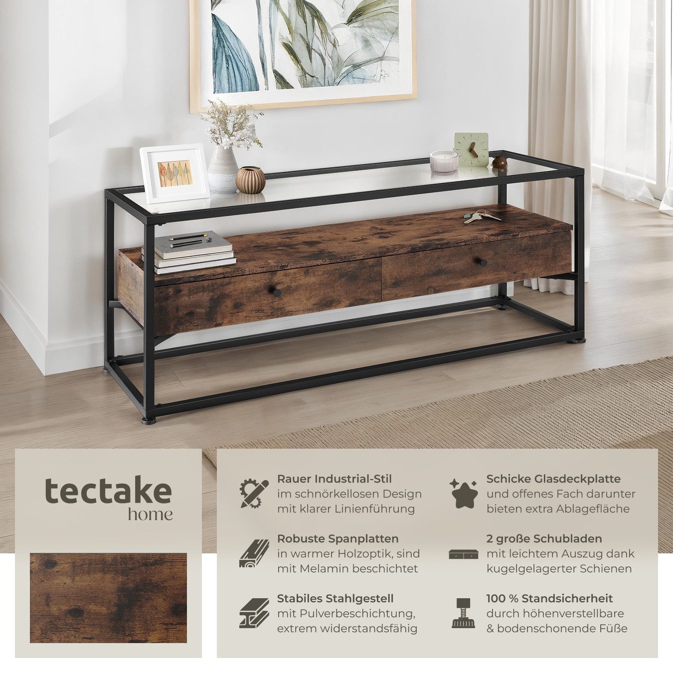 tectake Sideboard Maidenhead, Industrial Style günstig online kaufen