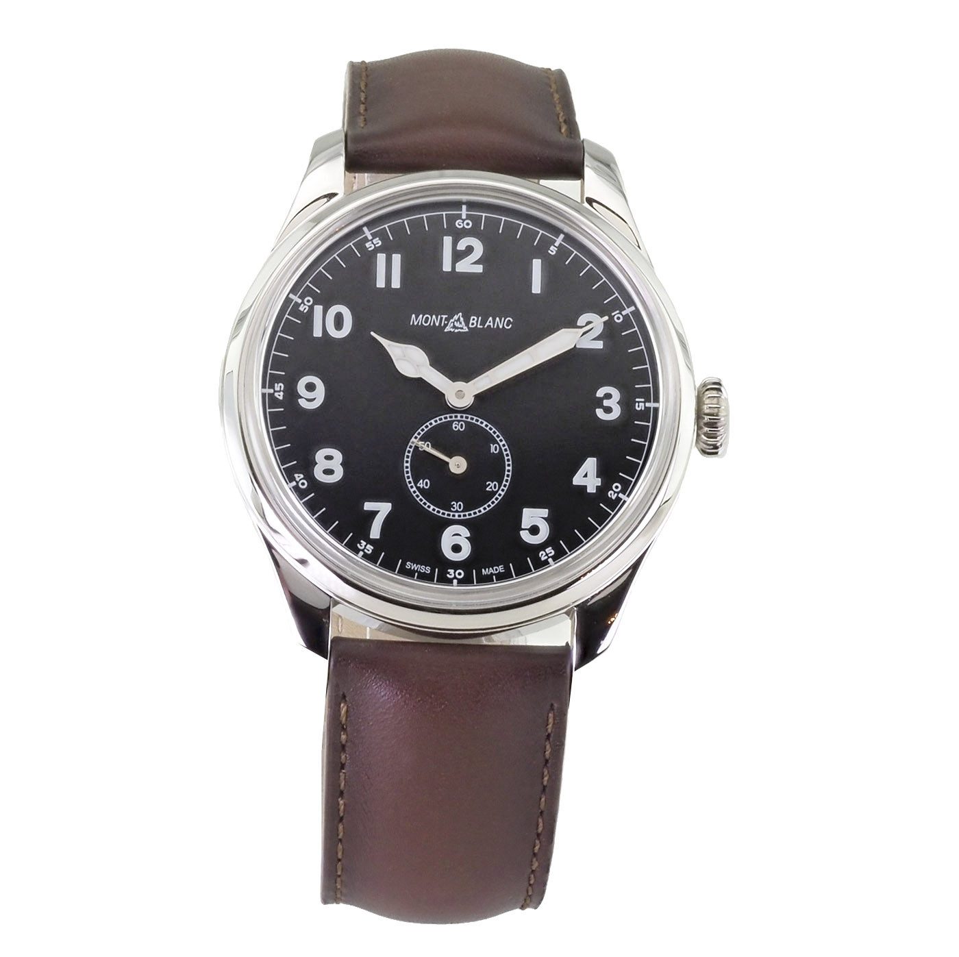 MONTBLANC Automatikuhr schweizer Herren Uhr 1858 Steel Collection MB115073 / 7389